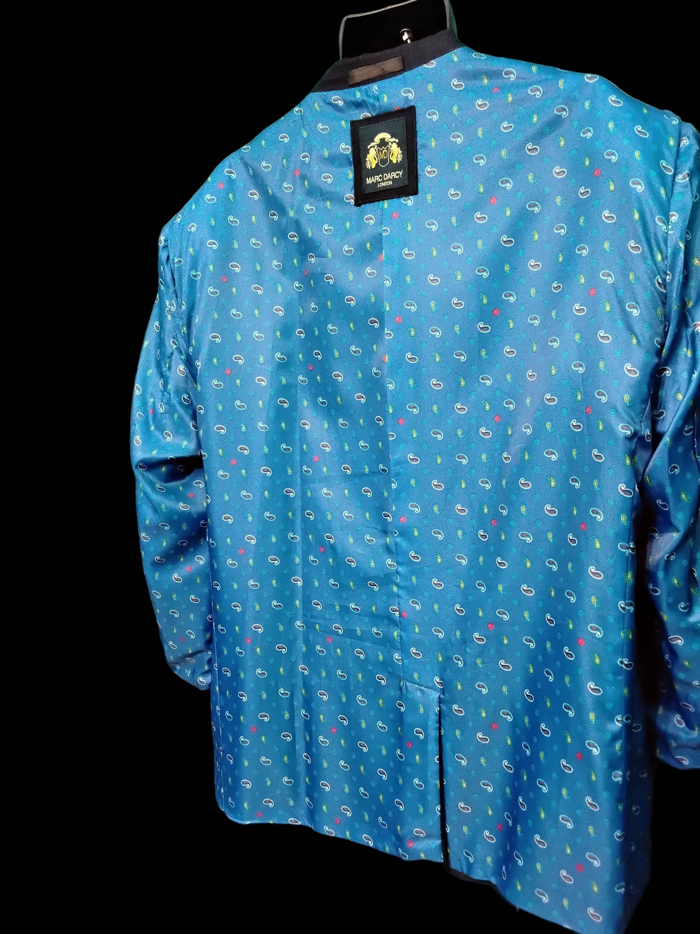 Stylish men's jacket with colorful paisley pattern for smart occasions