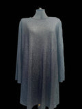 Long sleeve dress with shimmering textured fabric for versatile occasions