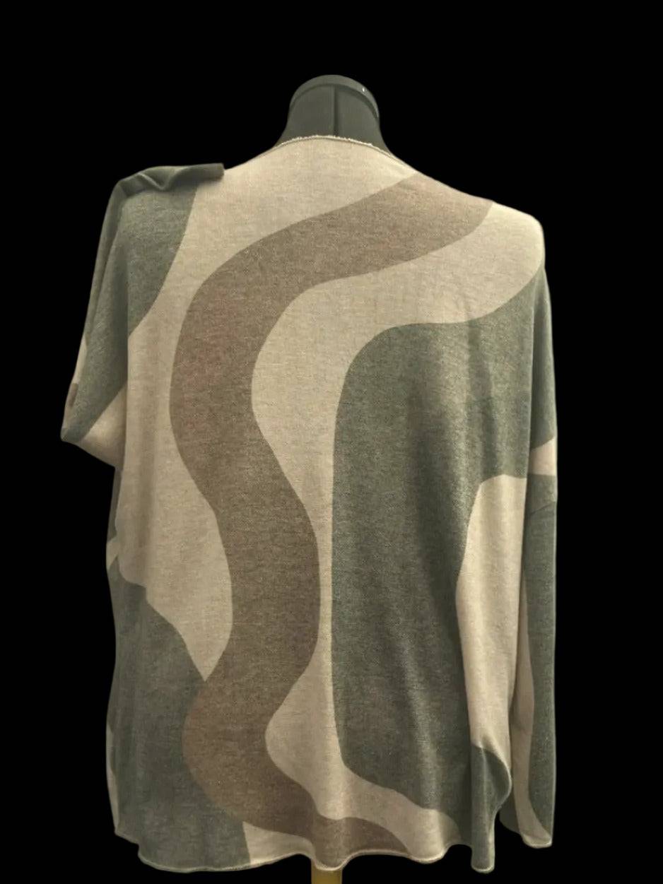 Back View of Abstract Pattern Jumper