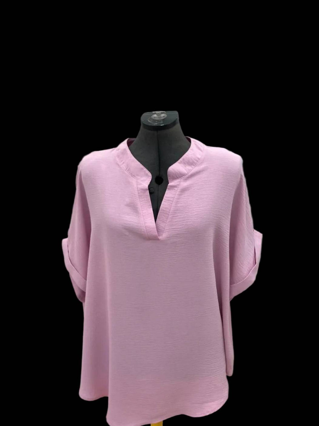 Pink tunic blouse for office to evening style