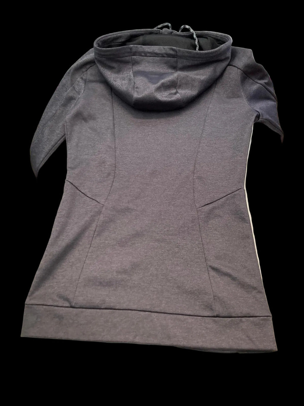 Gray activewear hoodie with hood and zip